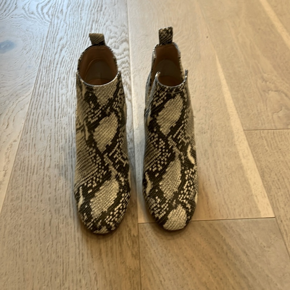 Steve Madden snakeskin booties, size 7
